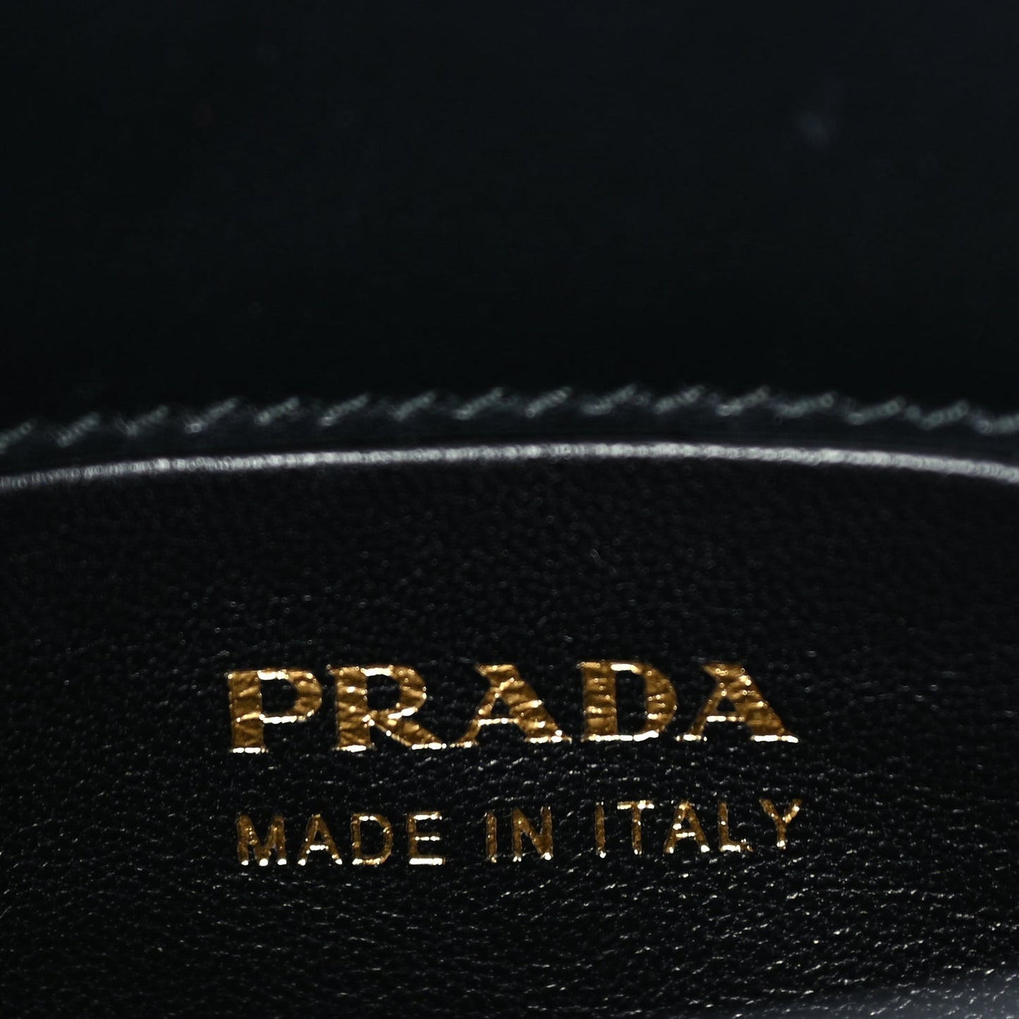 Prada Calfskin Metal Triangle Logo Tote  Black