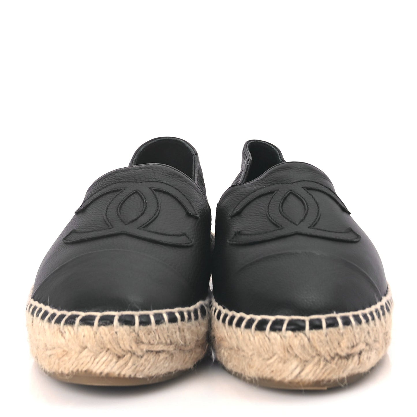 Chanel Calfskin CC Espadrilles Black