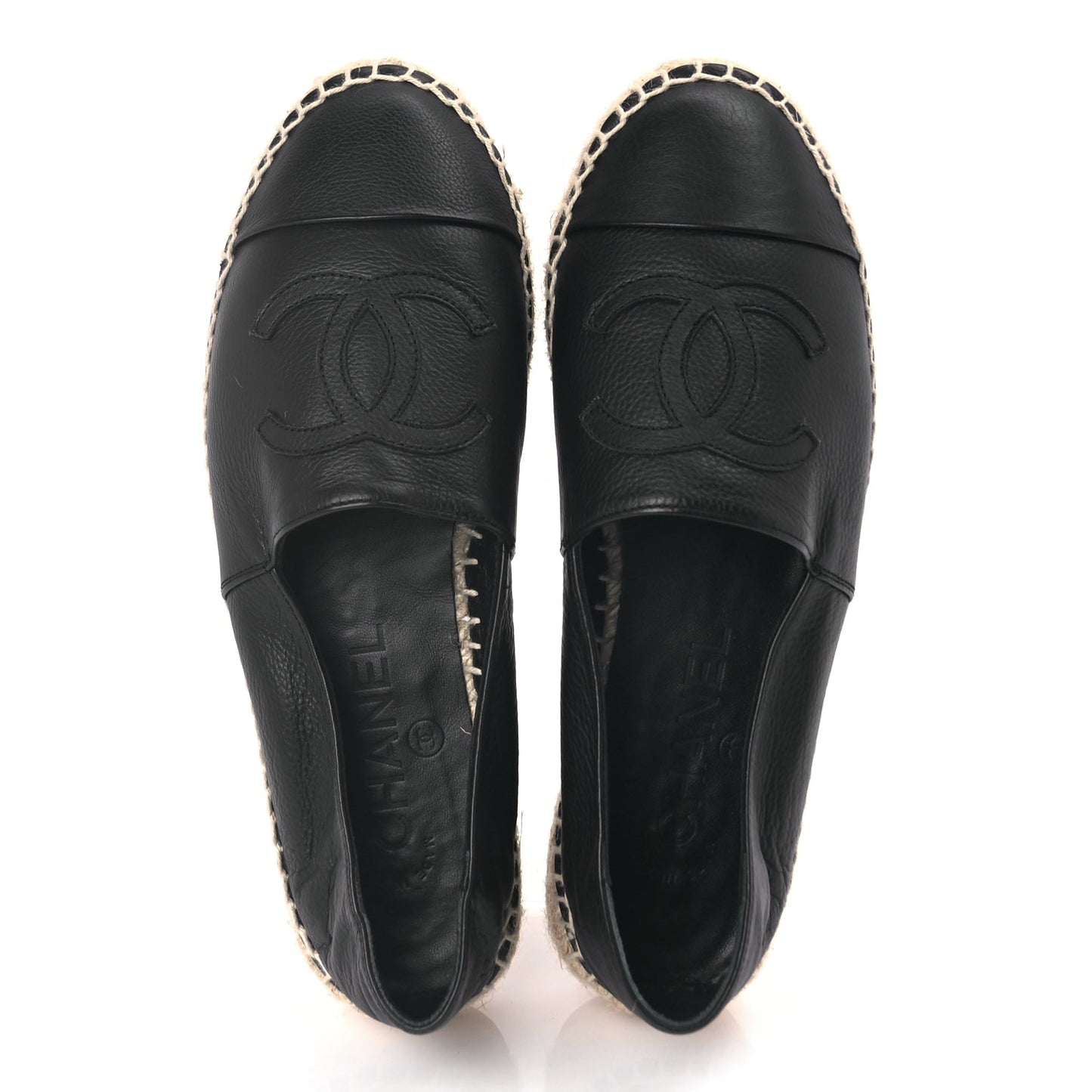 Chanel Calfskin CC Espadrilles Black