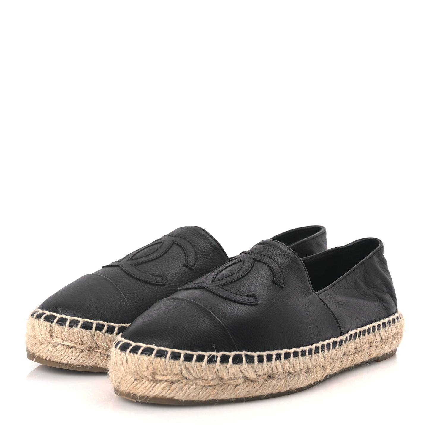 Chanel Calfskin CC Espadrilles Black