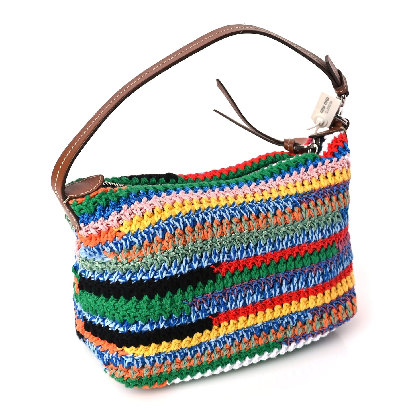 Miu Miu Fabric Crochet Pouch Multicolor