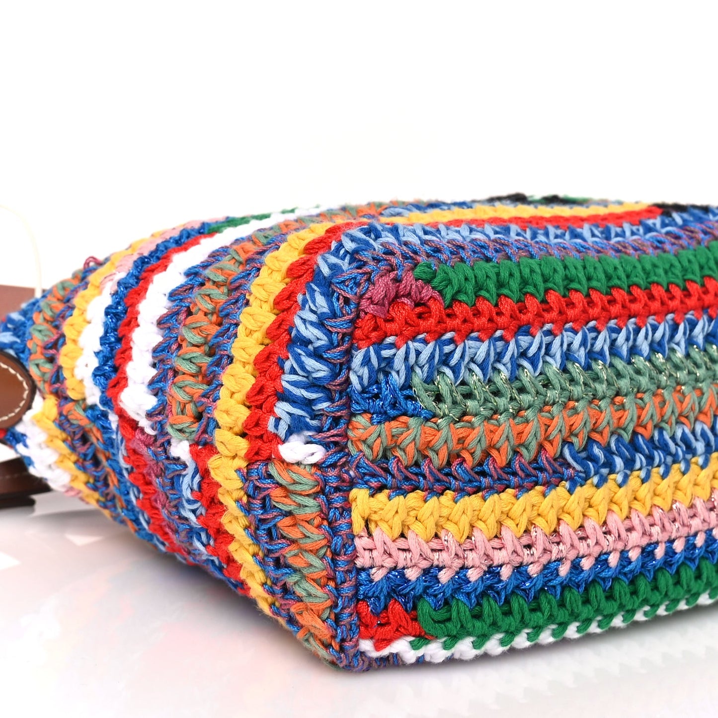 Miu Miu Fabric Crochet Pouch Multicolor