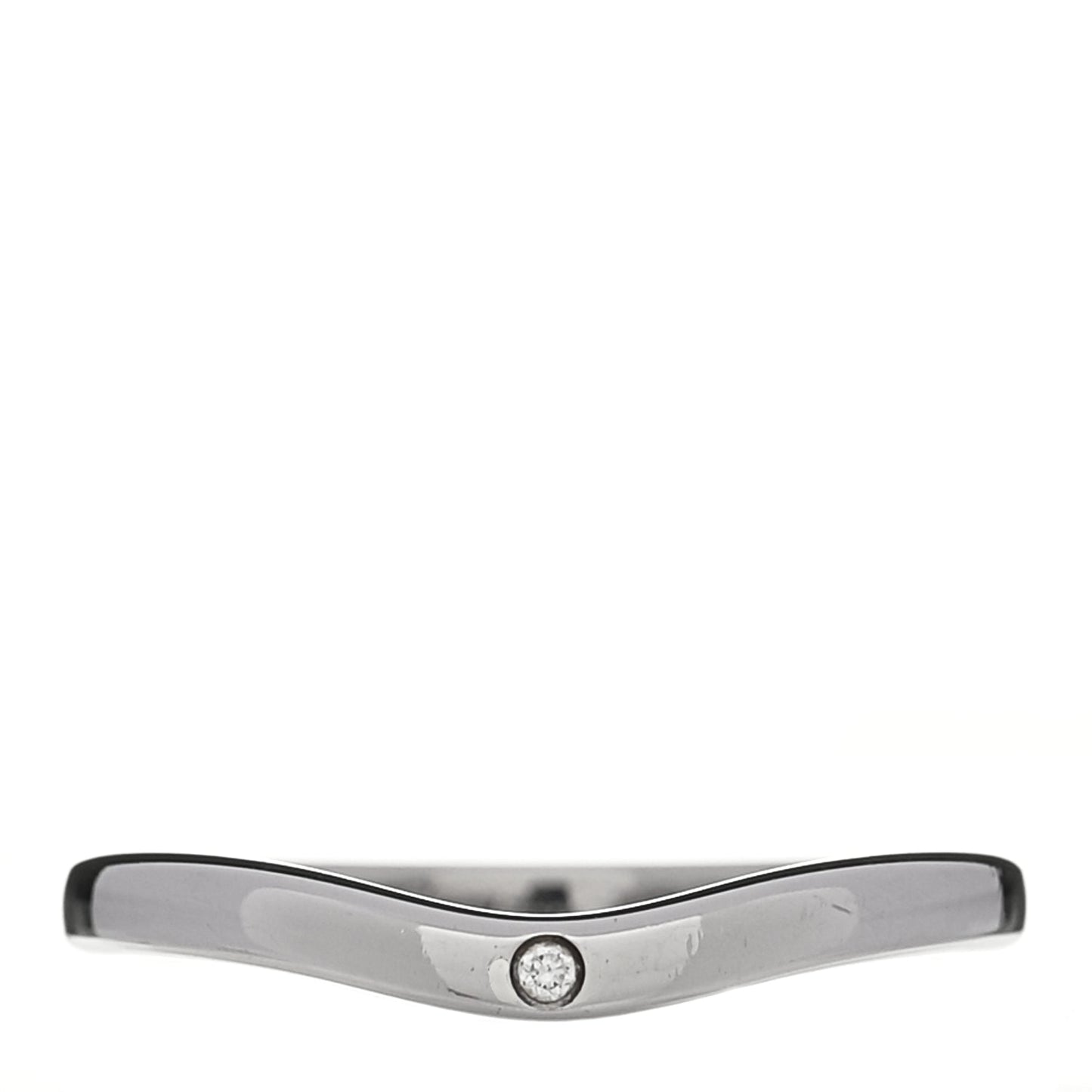 Cartier Platinum 3 Diamond Ballerine Wedding Band Ring 48 4.5