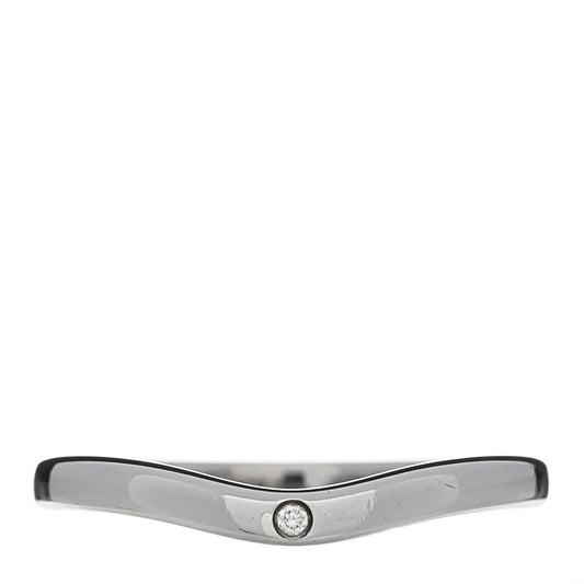 Cartier Platinum 3 Diamond Ballerine Wedding Band Ring 48 4.5