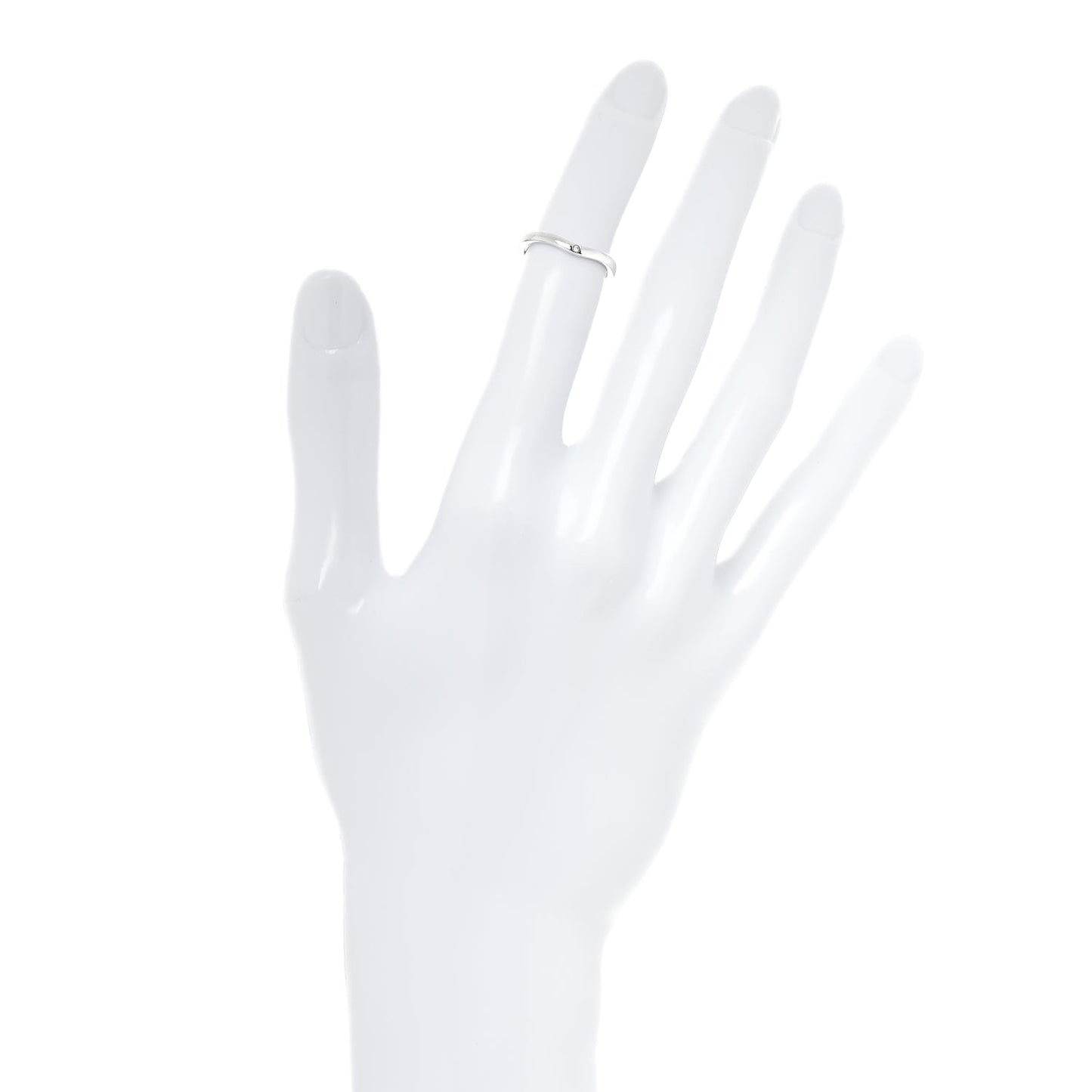 Cartier Platinum 3 Diamond Ballerine Wedding Band Ring 48 4.5