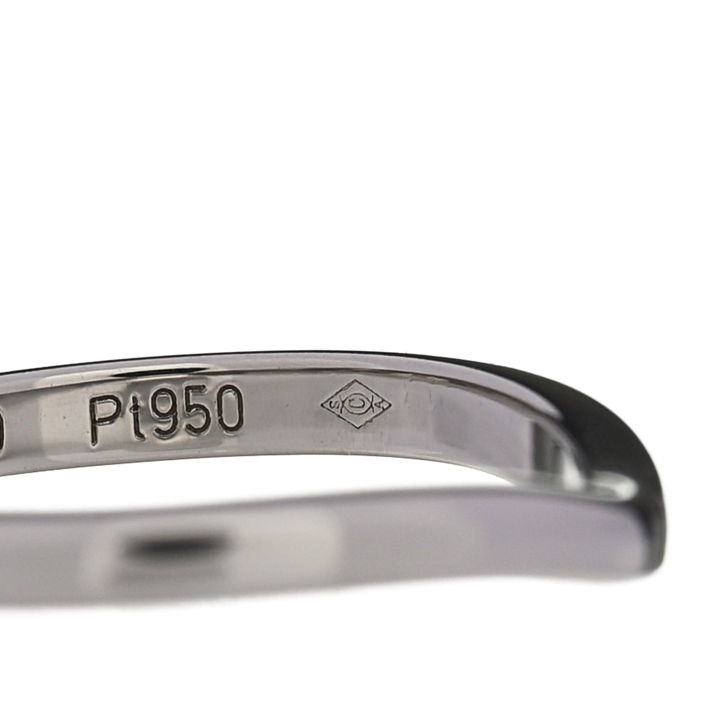 Cartier Platinum 3 Diamond Ballerine Wedding Band Ring 48 4.5