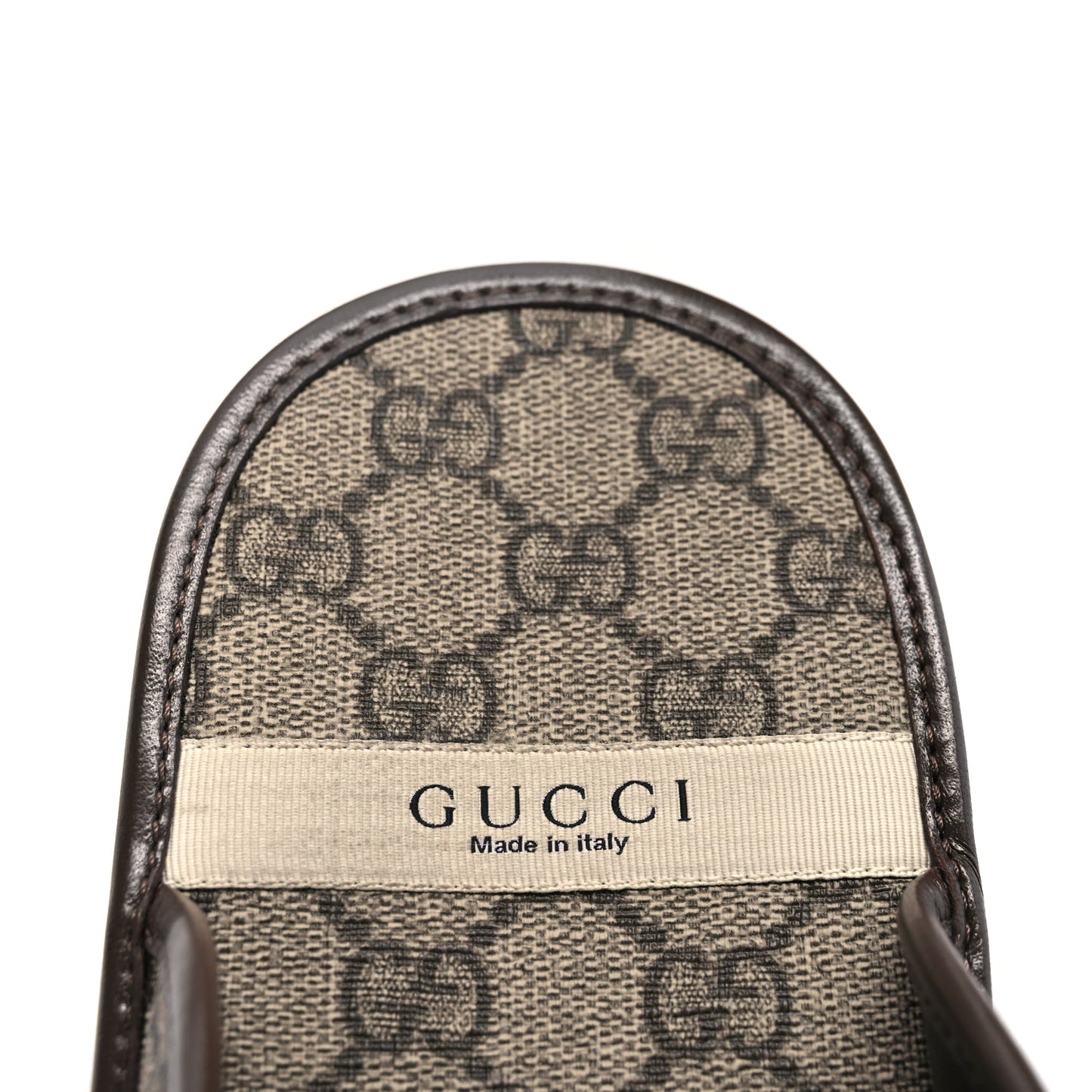 Gucci GG Supreme Monogram Granada Kid Mens Horsebit Lug Sole Mules 9.5 Beige Ebony New Acero
