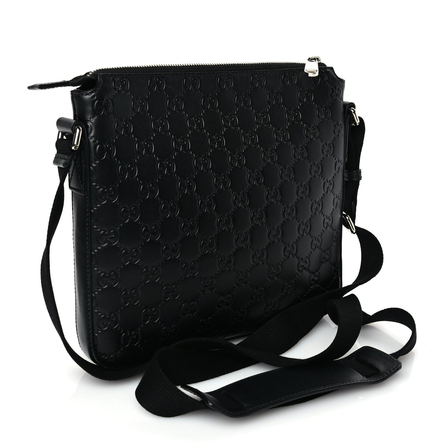 Gucci Guccissima Signature Small Messenger Bag Black