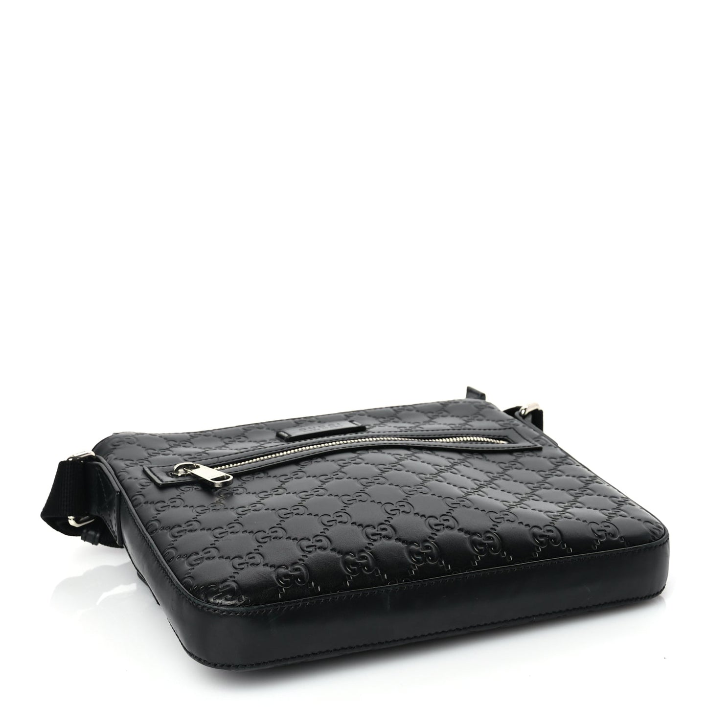 Gucci Guccissima Signature Small Messenger Bag Black