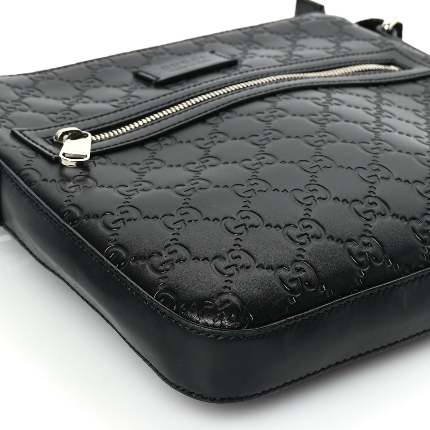 Gucci Guccissima Signature Small Messenger Bag Black