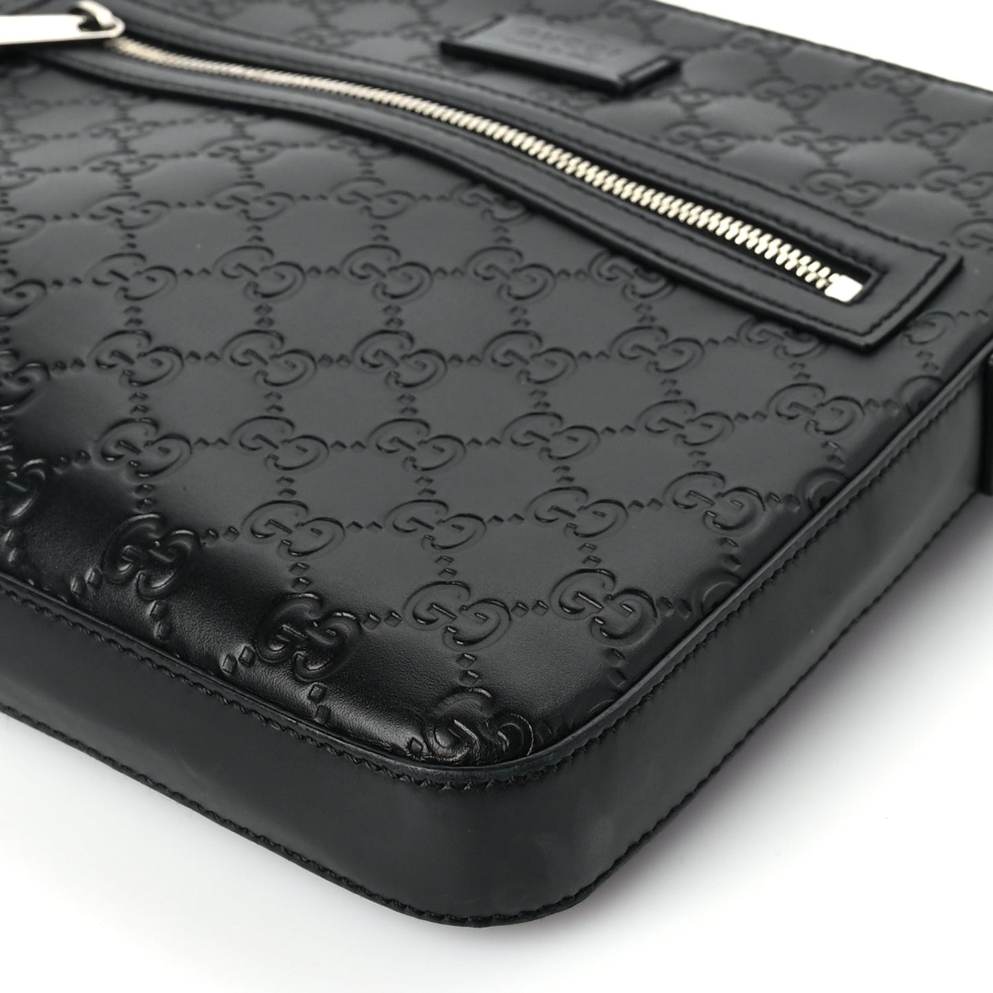 Gucci Guccissima Signature Small Messenger Bag Black
