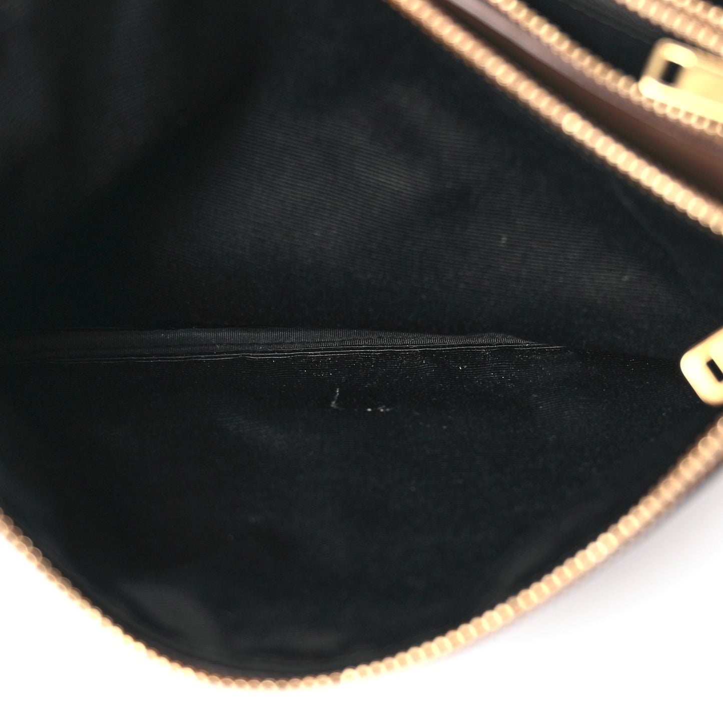 Celine Lambskin Large Trio Crossbody Bag Brown