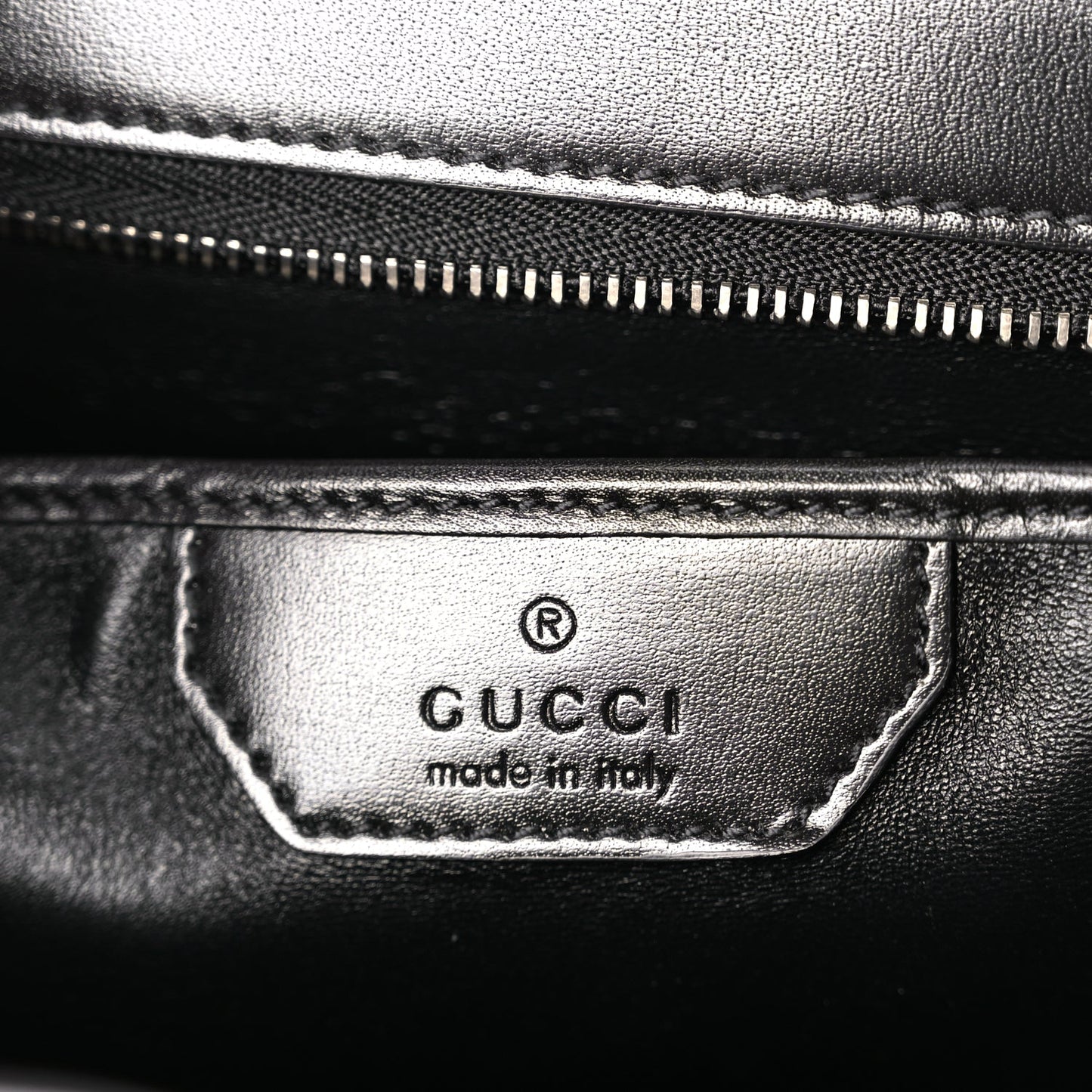 Gucci Boarded Dyana Lux Calfskin Web Monochrome Medium Bamboo 1947 Top Handle Bag Black