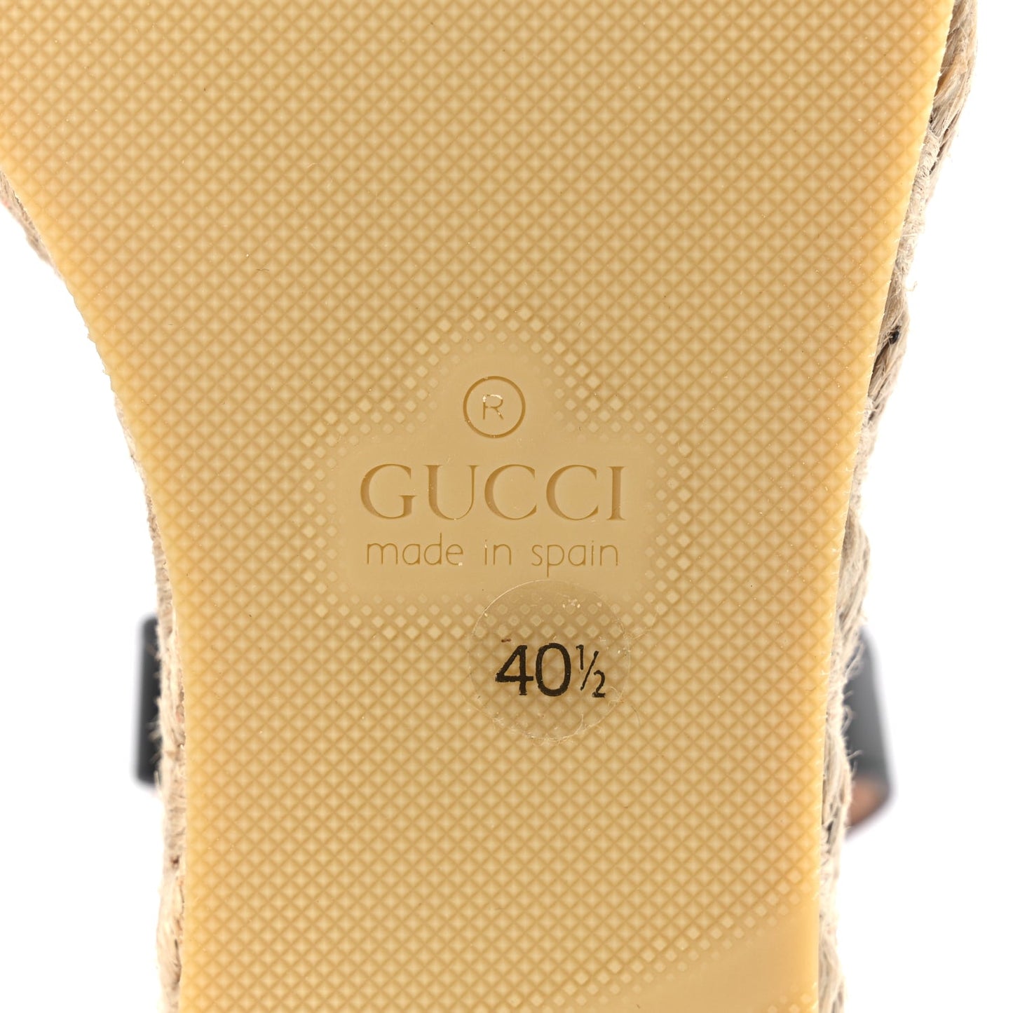 Gucci Galassia Aitana Espadrille 10/95mm Wedge Sandals 40.5 Black