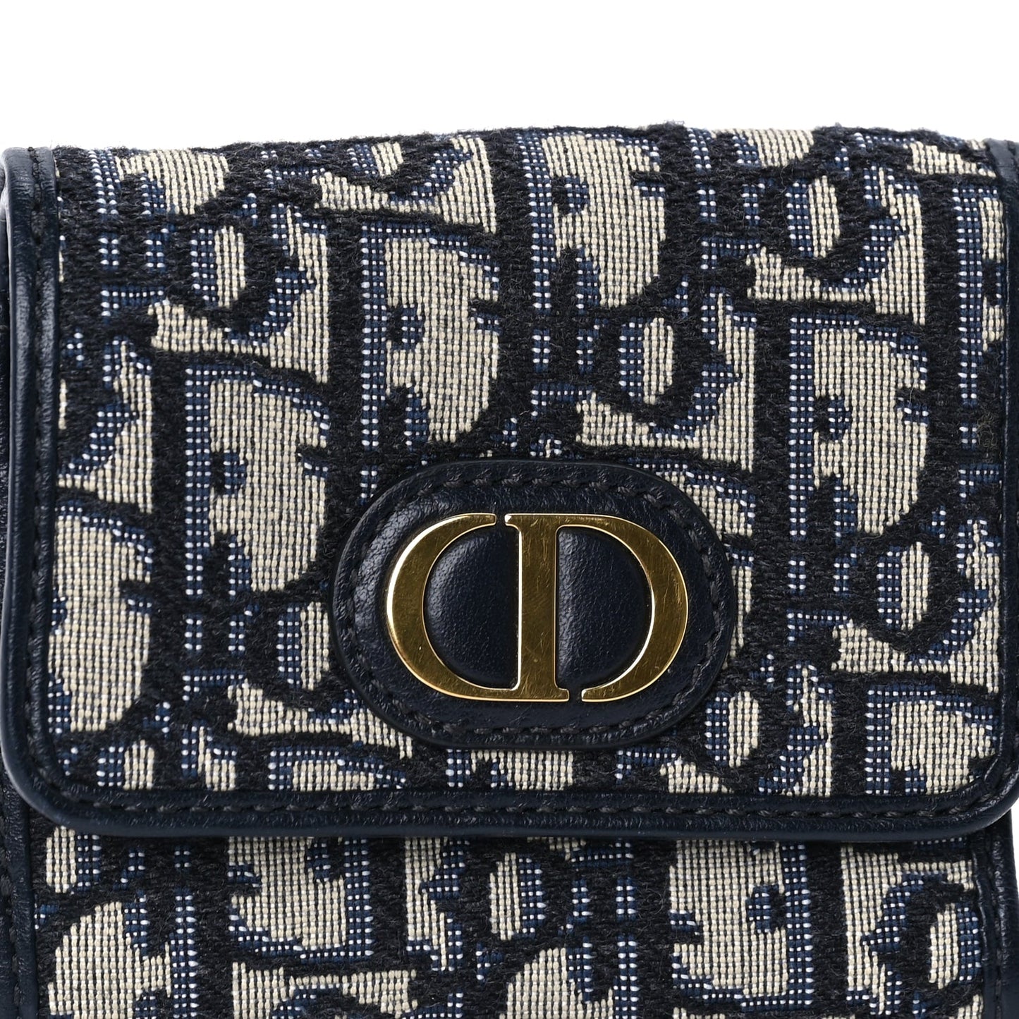 Christian Dior Oblique 30 Montaigne Lotus Wallet Blue