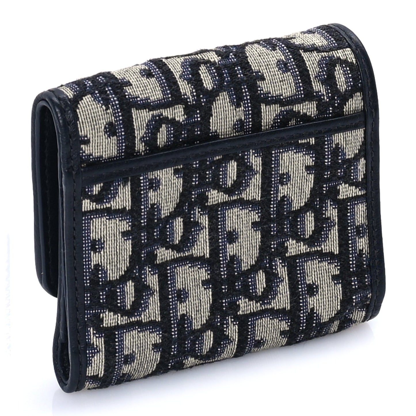 Christian Dior Oblique 30 Montaigne Lotus Wallet Blue