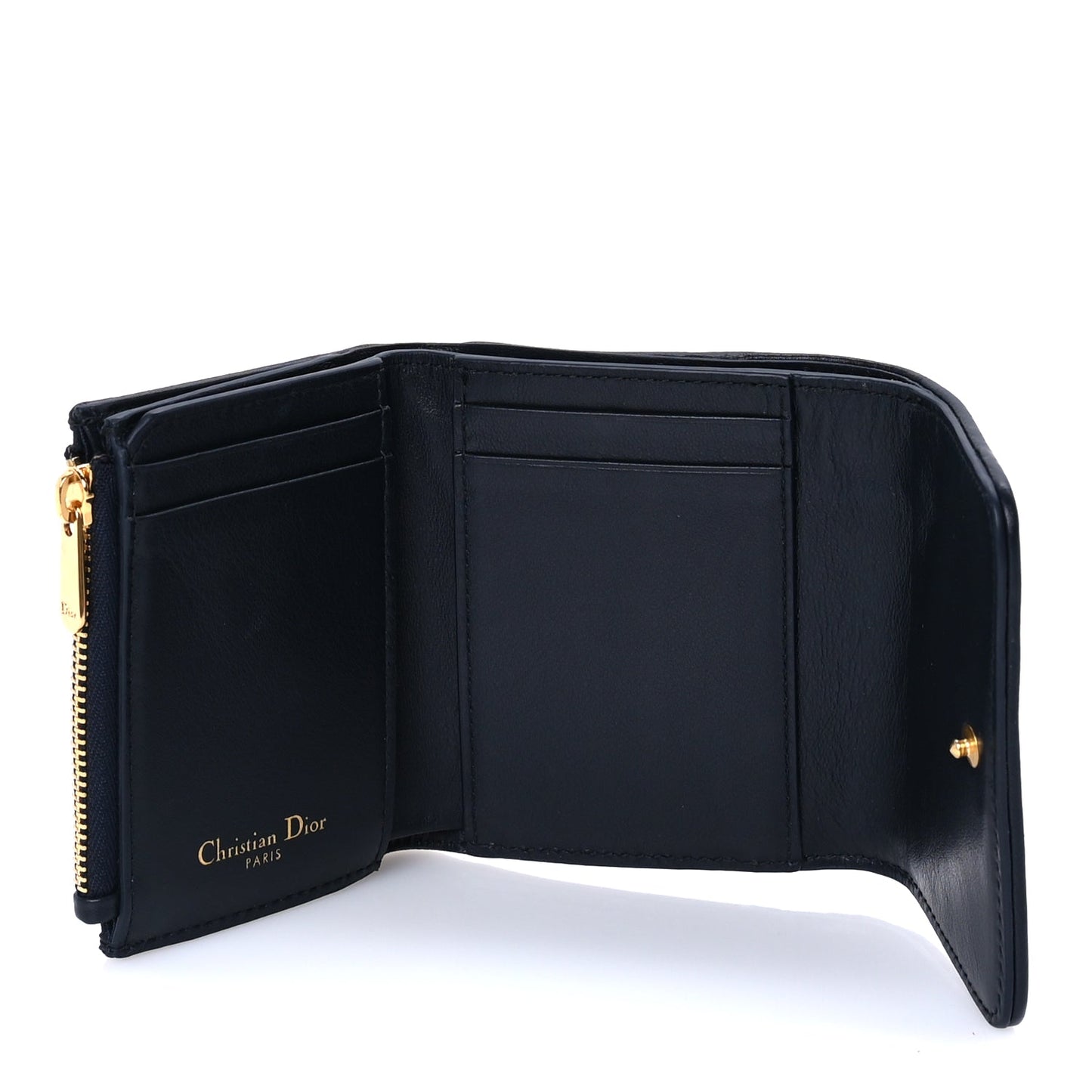 Christian Dior Oblique 30 Montaigne Lotus Wallet Blue