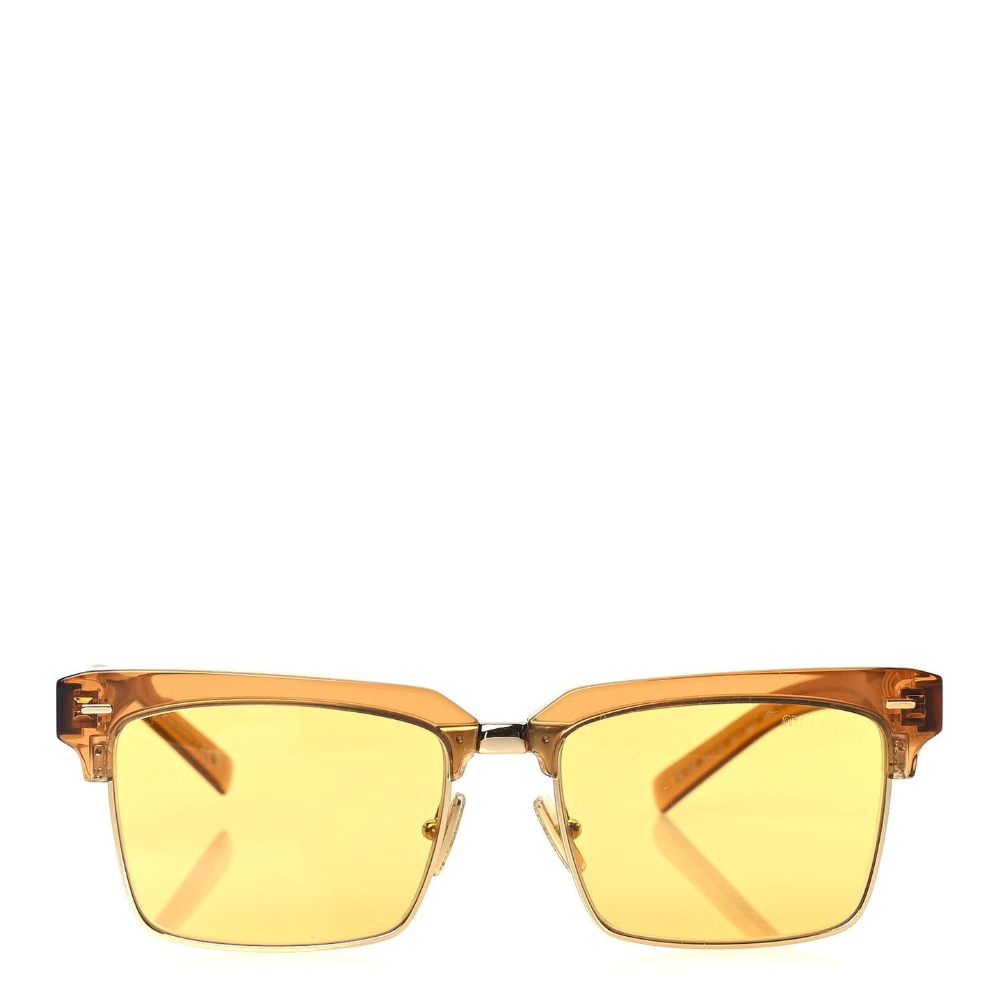 Miu Miu Acetate Square SMU10Z Sunglasses  Transparent Caramel