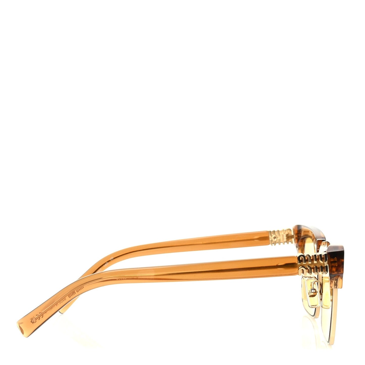 Miu Miu Acetate Square SMU10Z Sunglasses  Transparent Caramel