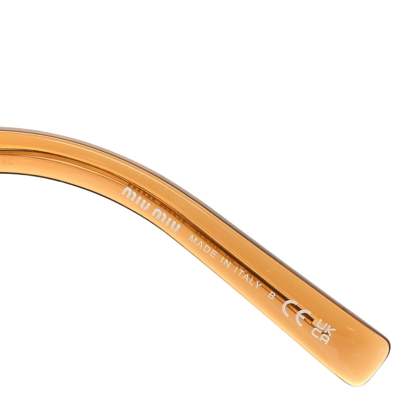 Miu Miu Acetate Square SMU10Z Sunglasses  Transparent Caramel