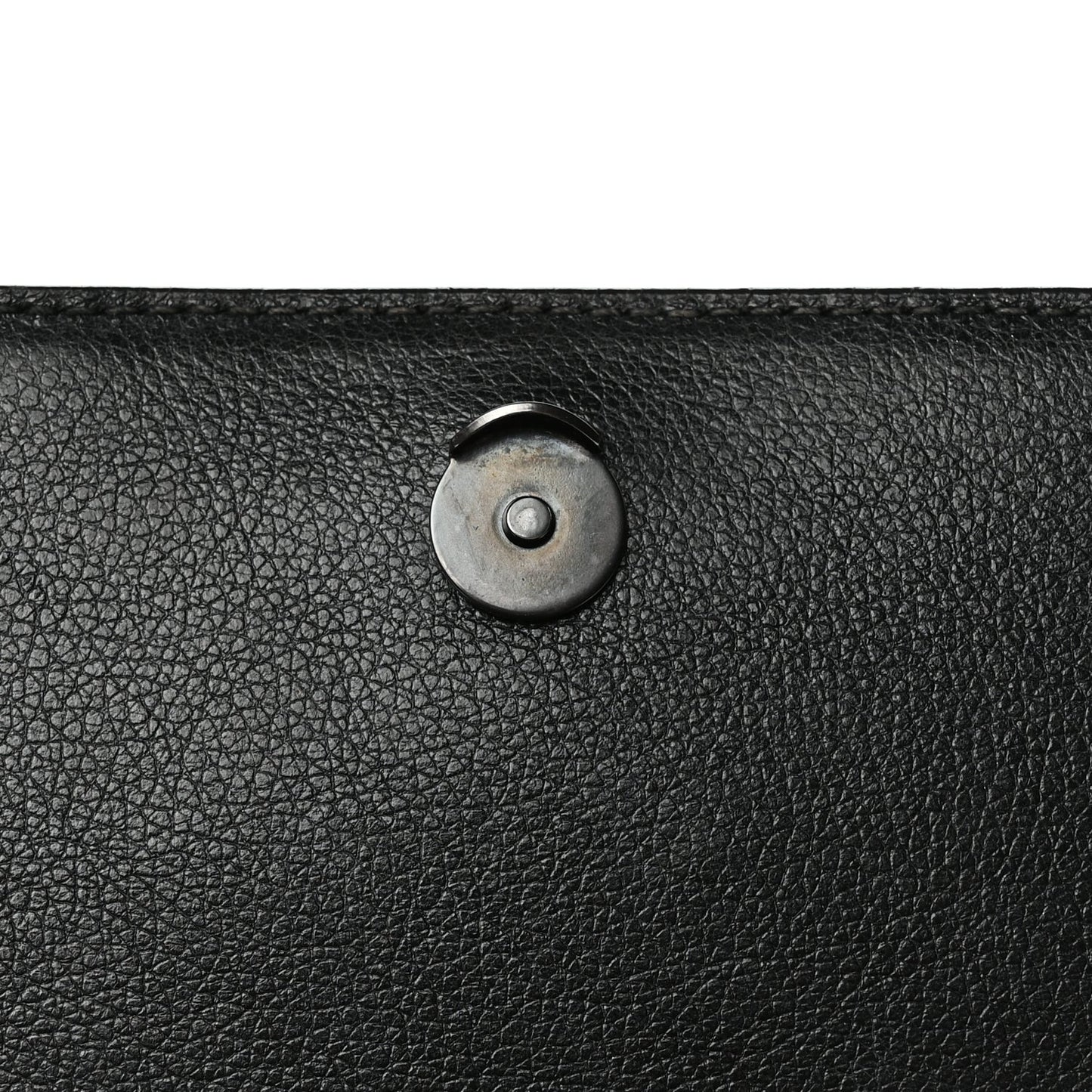 Prada Glace Calfskin Studded Crossbody Black White