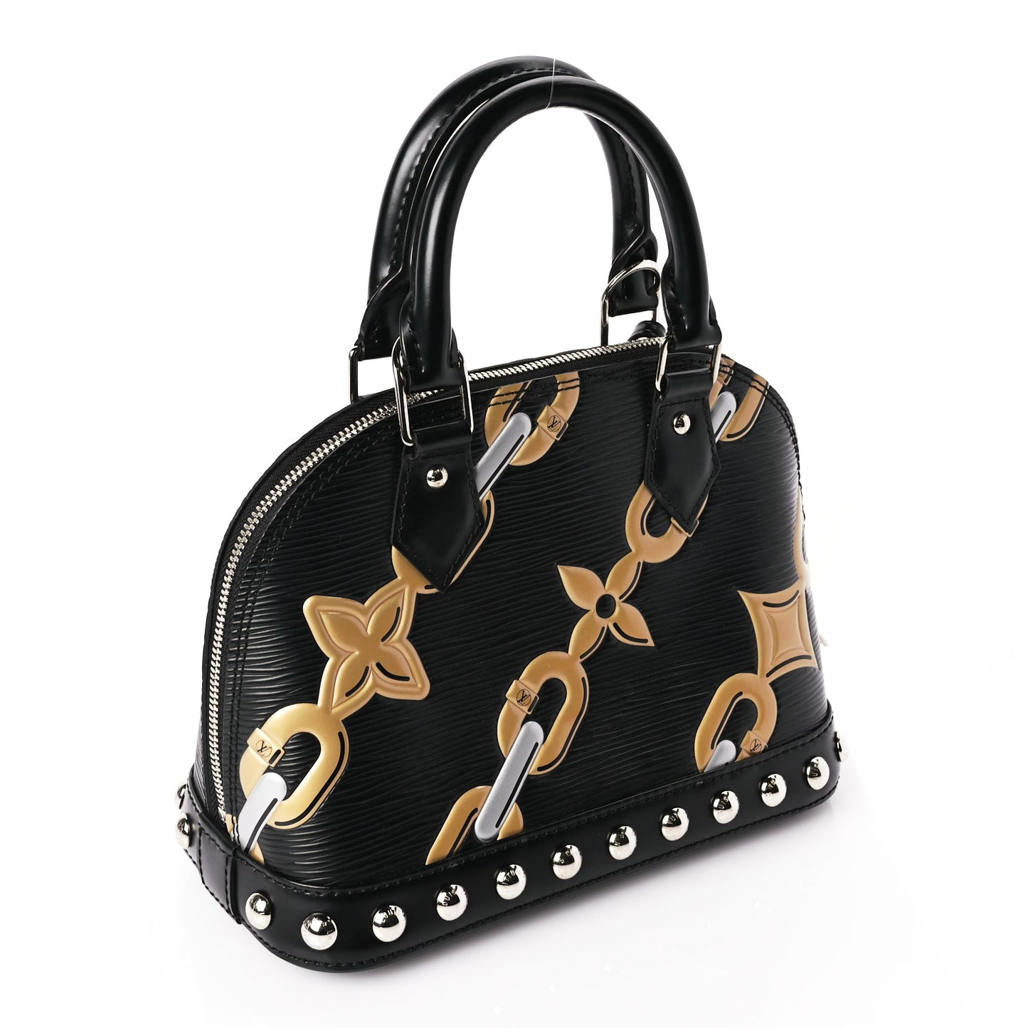 Louis Vuitton Epi Chain Flower Alma BB Black
