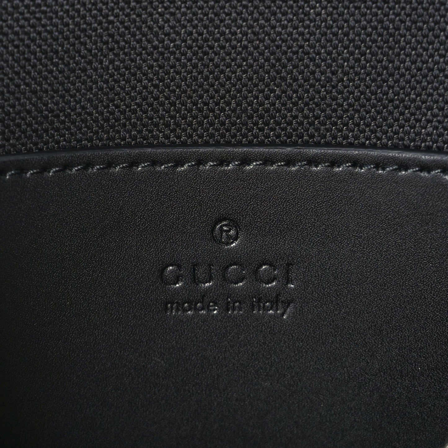 Gucci GG Supreme Monogram Web Small Flat Messenger Bag Black Grey