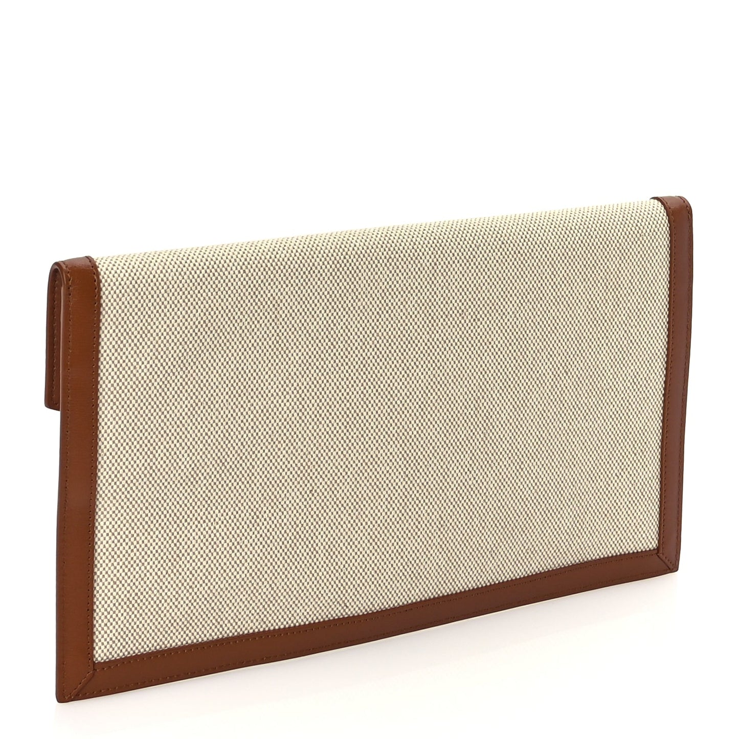 Saint Laurent Canvas Uptown Pouch Natural Beige Brick