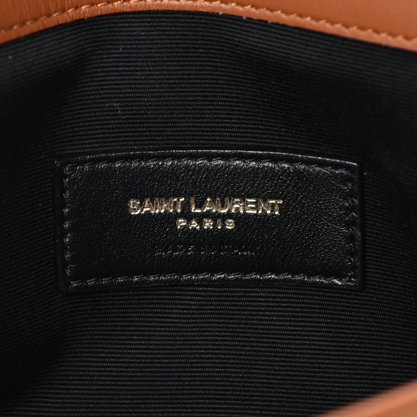 Saint Laurent Canvas Uptown Pouch Natural Beige Brick
