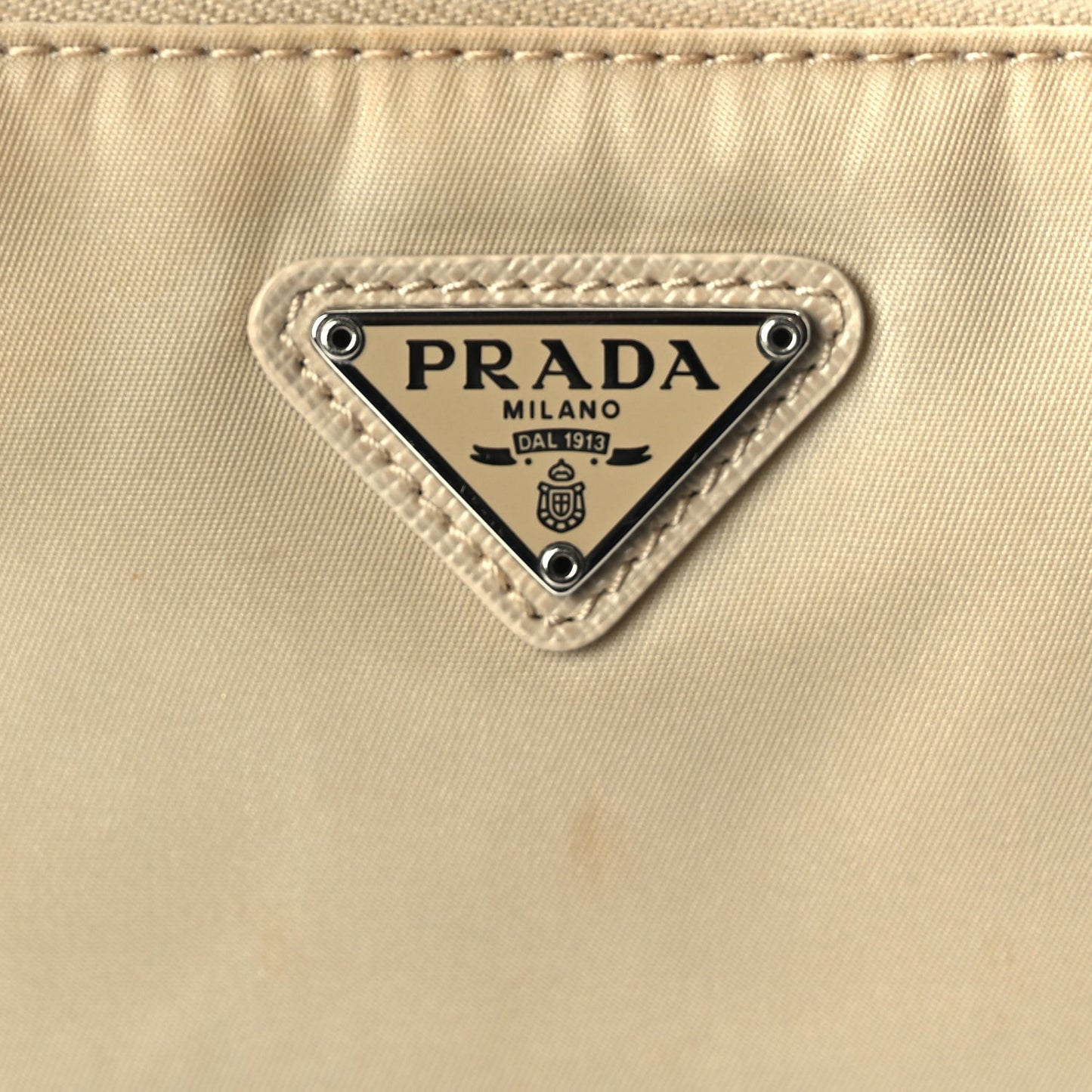 Prada Re-Nylon Vela Pouch Beige
