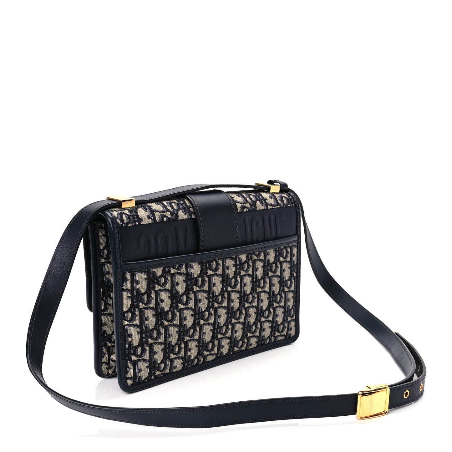 Christian Dior Oblique 30 Montaigne Flap Bag Blue