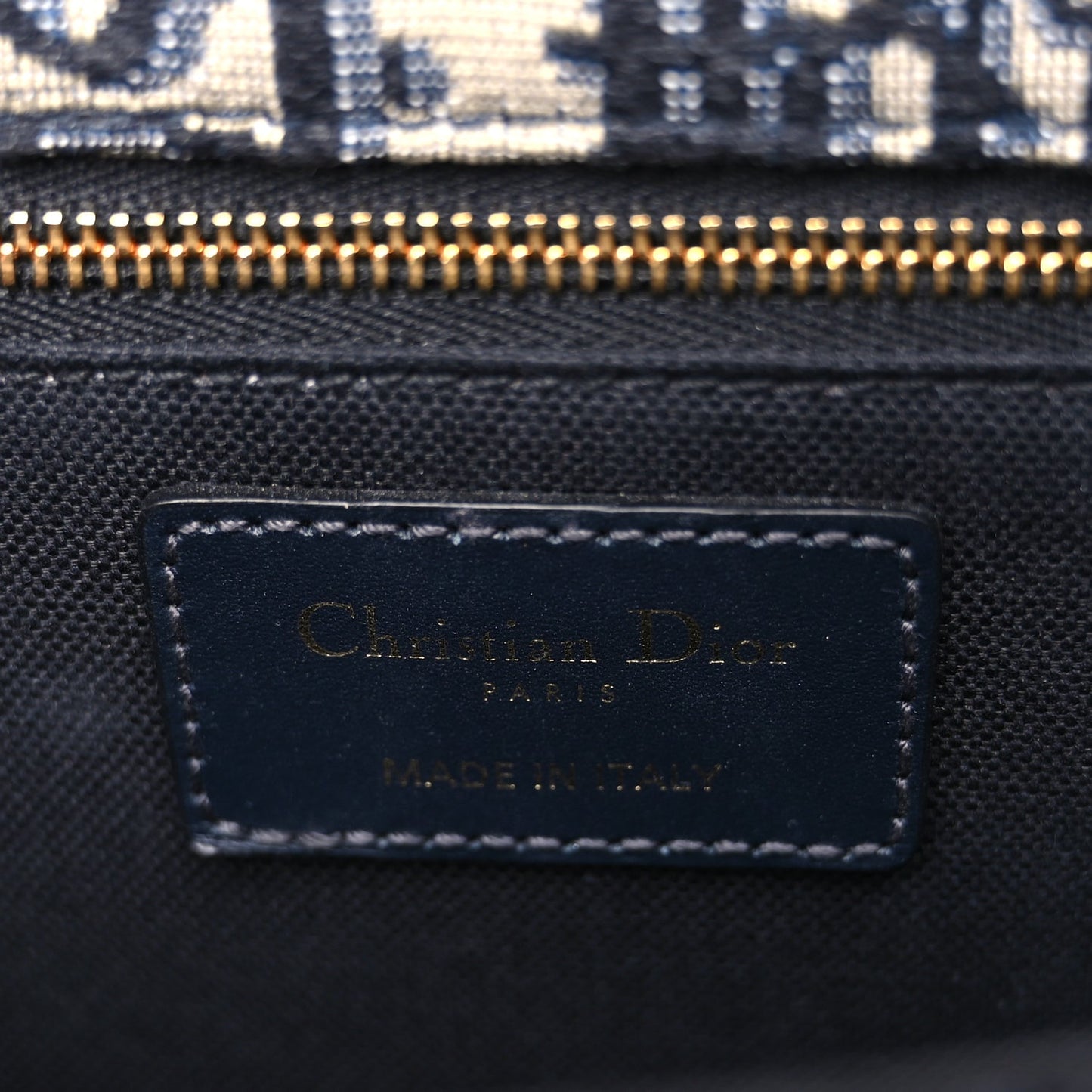 Christian Dior Oblique 30 Montaigne Flap Bag Blue