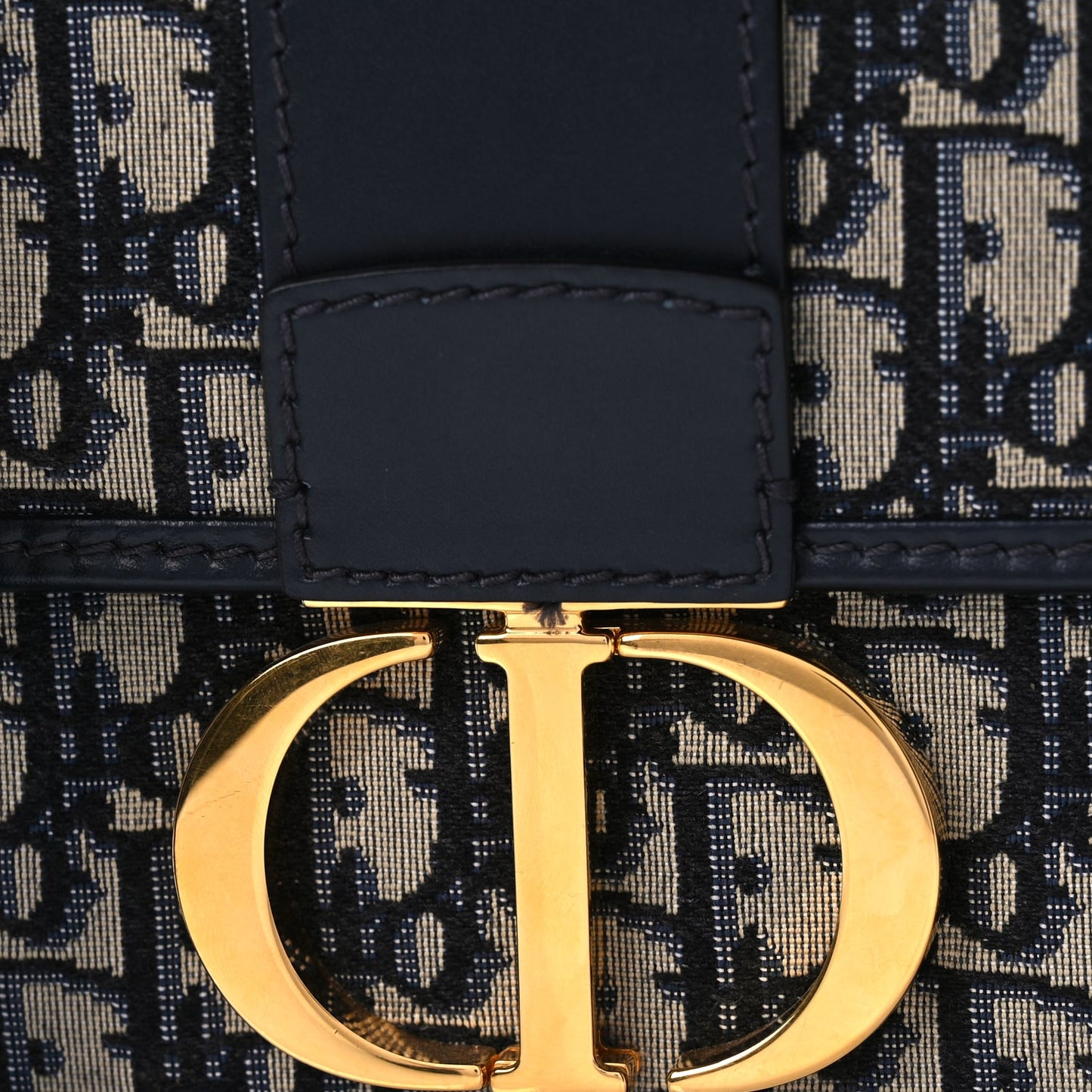 Christian Dior Oblique 30 Montaigne Flap Bag Blue