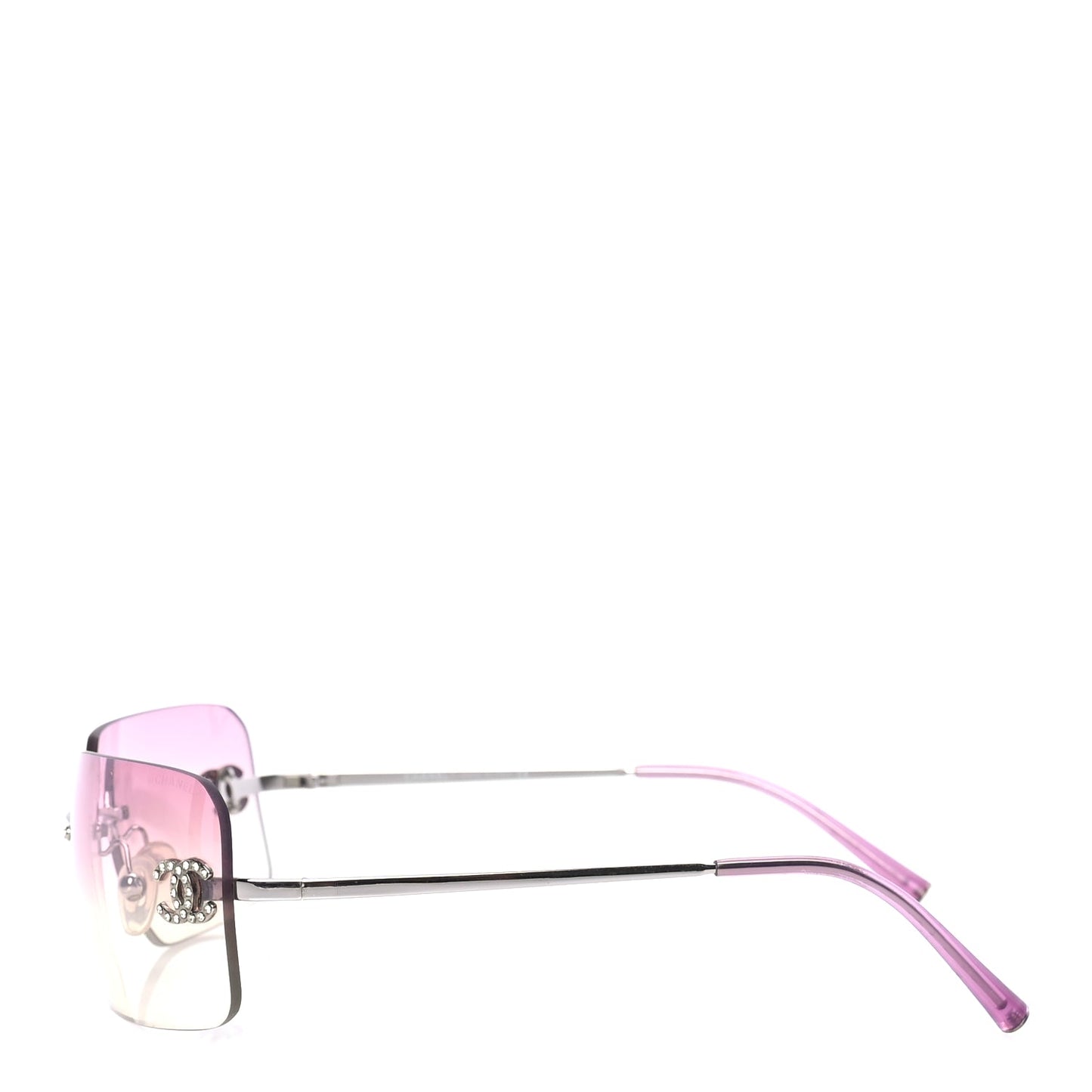 Chanel Metal Crystal CC Logo Sunglasses 4017-D Pink