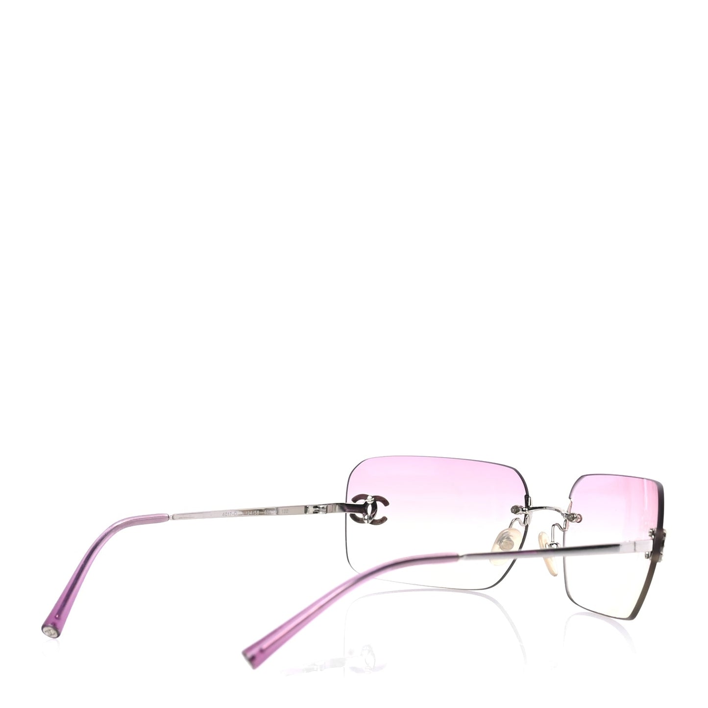 Chanel Metal Crystal CC Logo Sunglasses 4017-D Pink