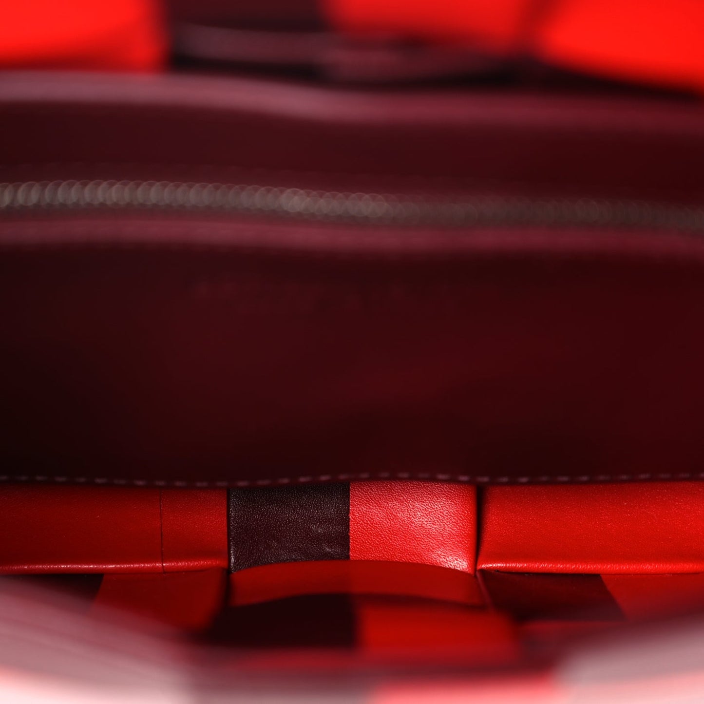 Bottega Veneta Lambskin Maxi Intrecciato Bicolor Cassette Crossbody Bag Red