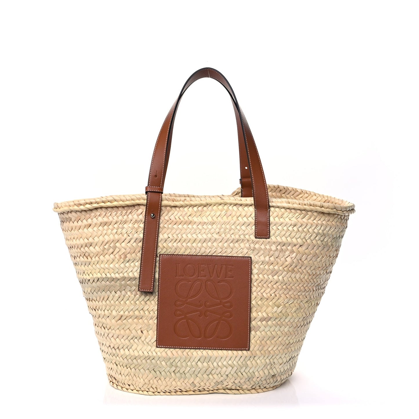 Loewe Raffia Large Basket Tote Bag Natural Tan