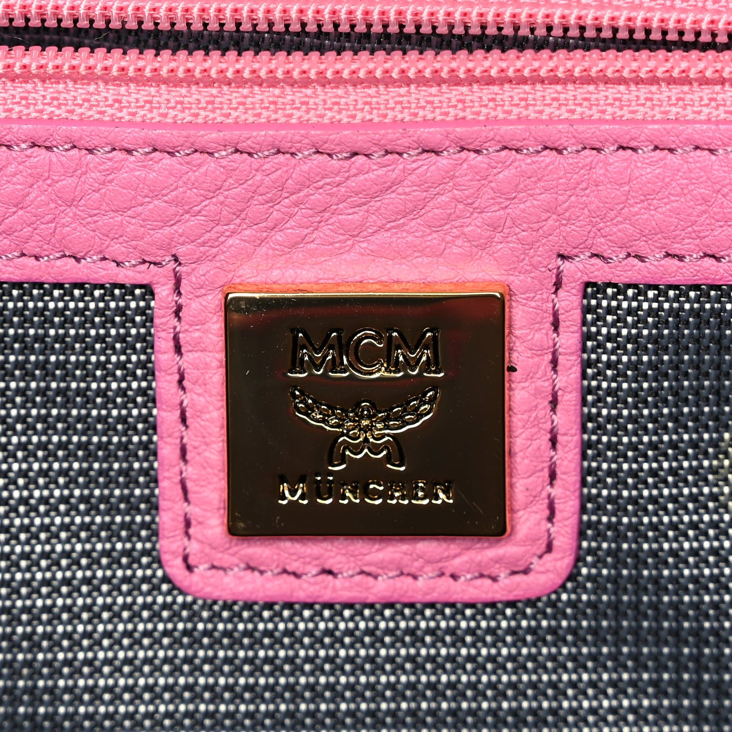 MCM Visetos Medium Side Studs Stark Backpack Pink