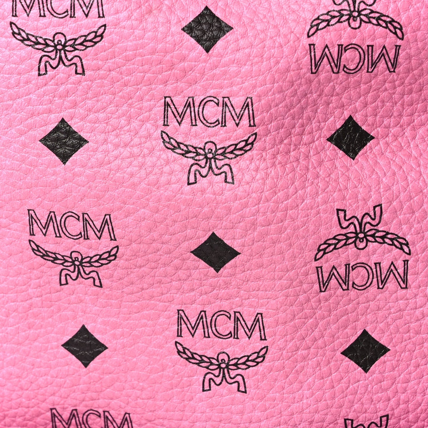 MCM Visetos Medium Side Studs Stark Backpack Pink