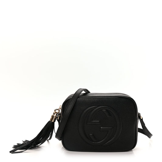 Gucci Pebbled Calfskin Small Soho Disco Bag Black