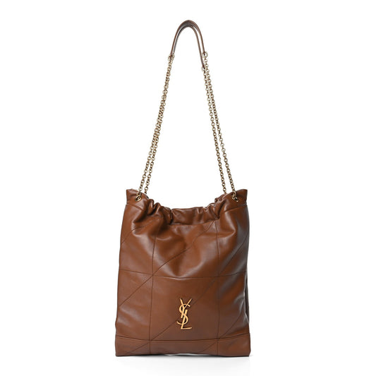 Saint Laurent Lambskin Matelasse Monogram Large Jamie 4.3 Pochon Light Fox