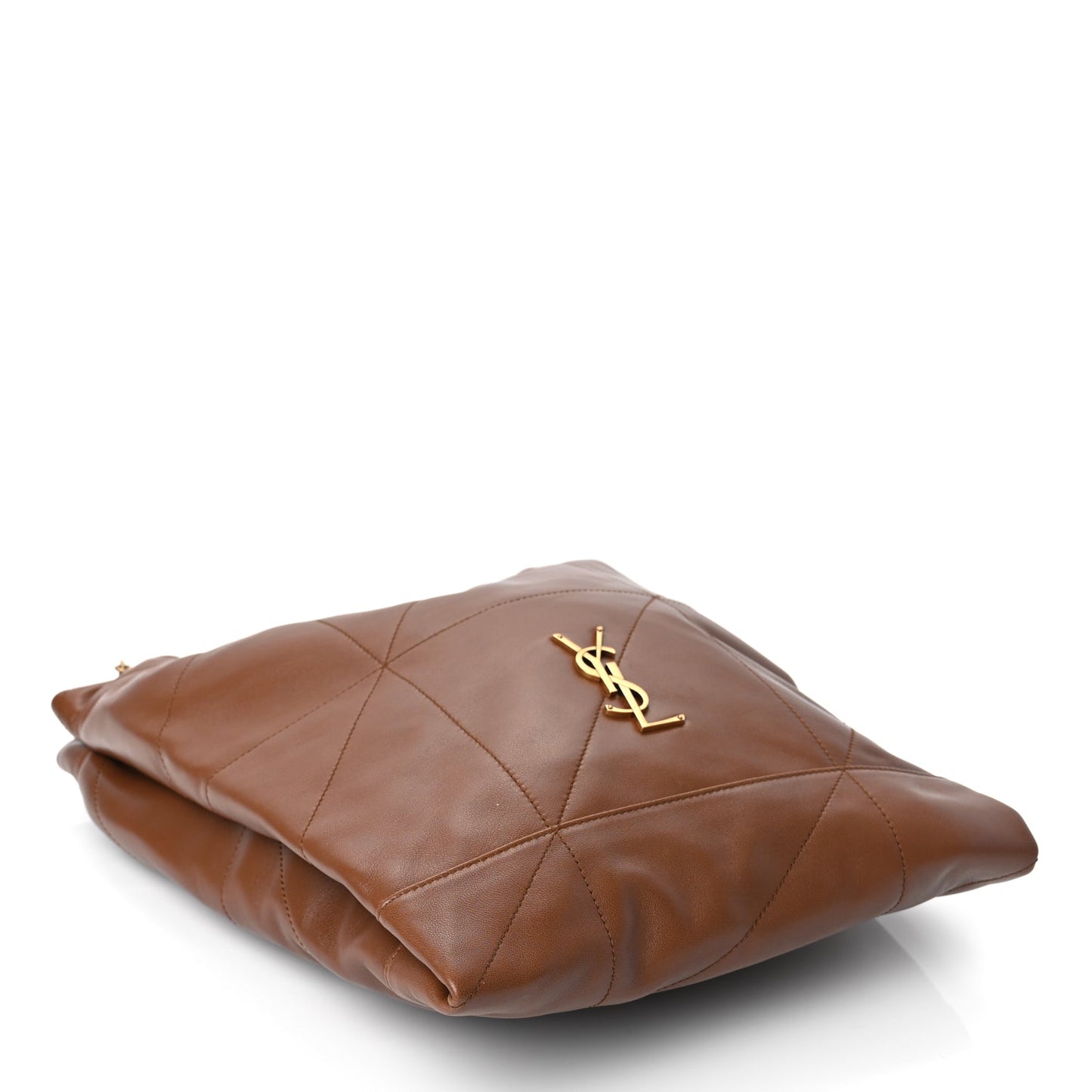 Saint Laurent Lambskin Matelasse Monogram Large Jamie 4.3 Pochon Light Fox
