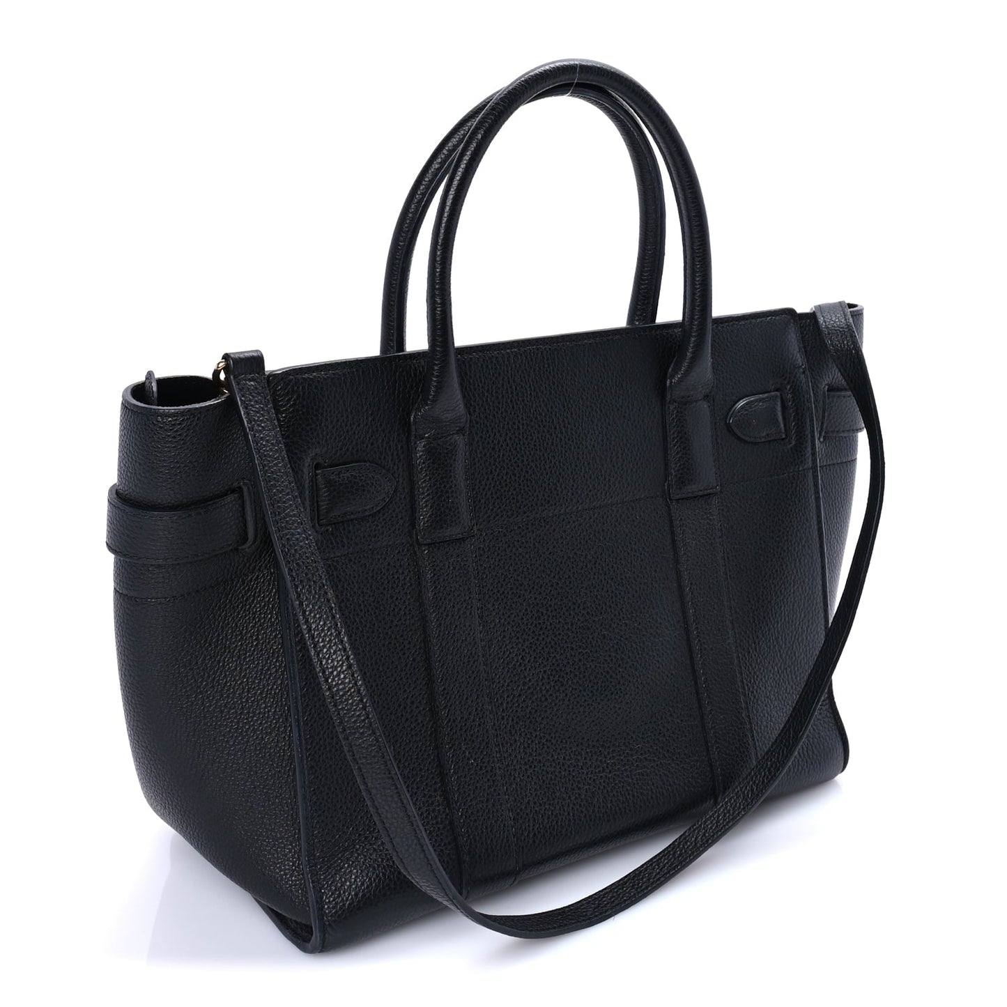 Mulberry Classic Grain Small Bayswater Zip Tote  Black