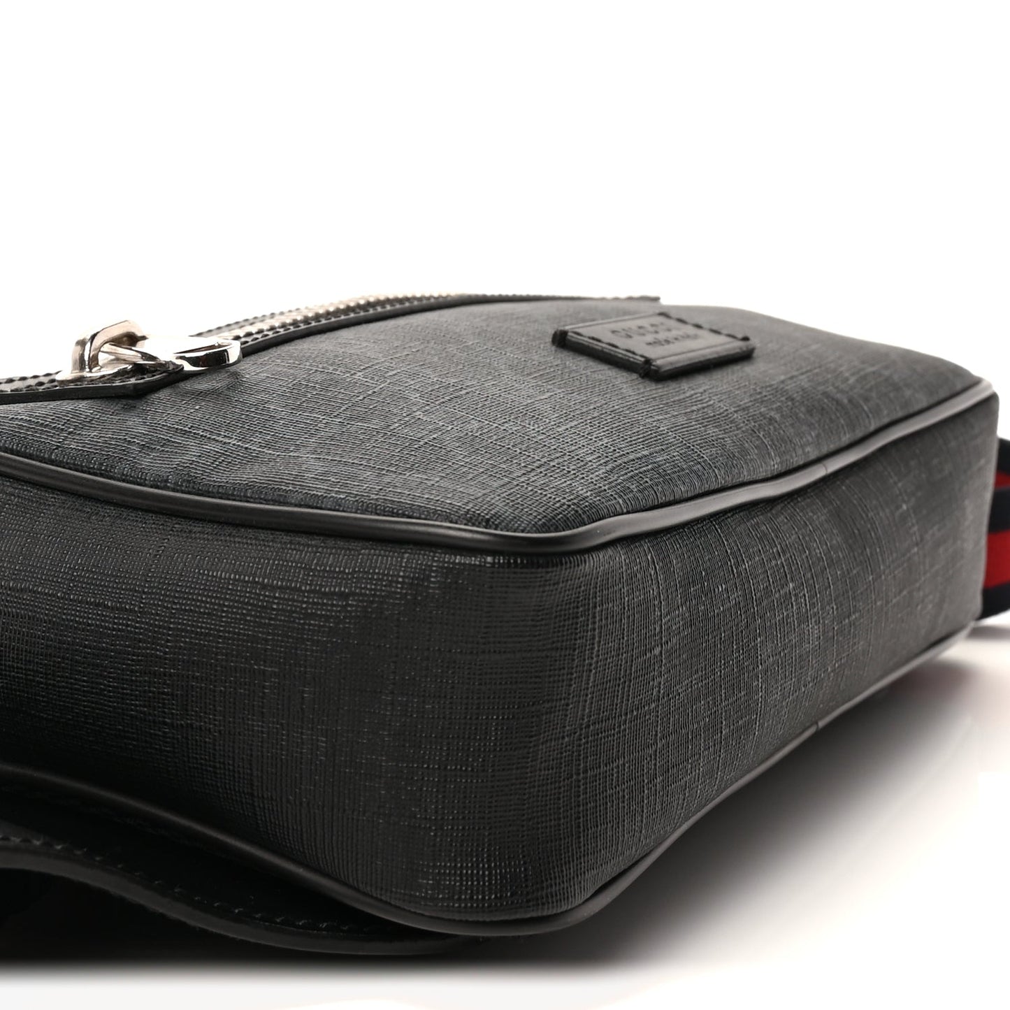 Gucci Soft GG Supreme Monogram Web Belt Bag  Black Grey