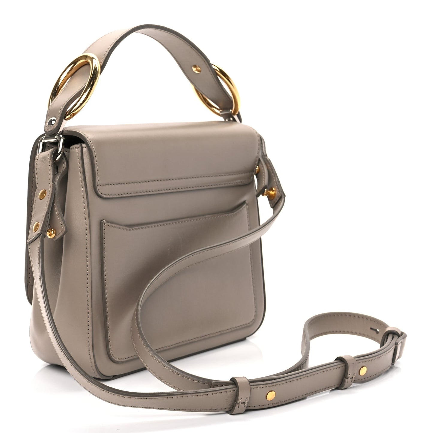 Chloe Calfskin Small C Double Carry Motty Grey