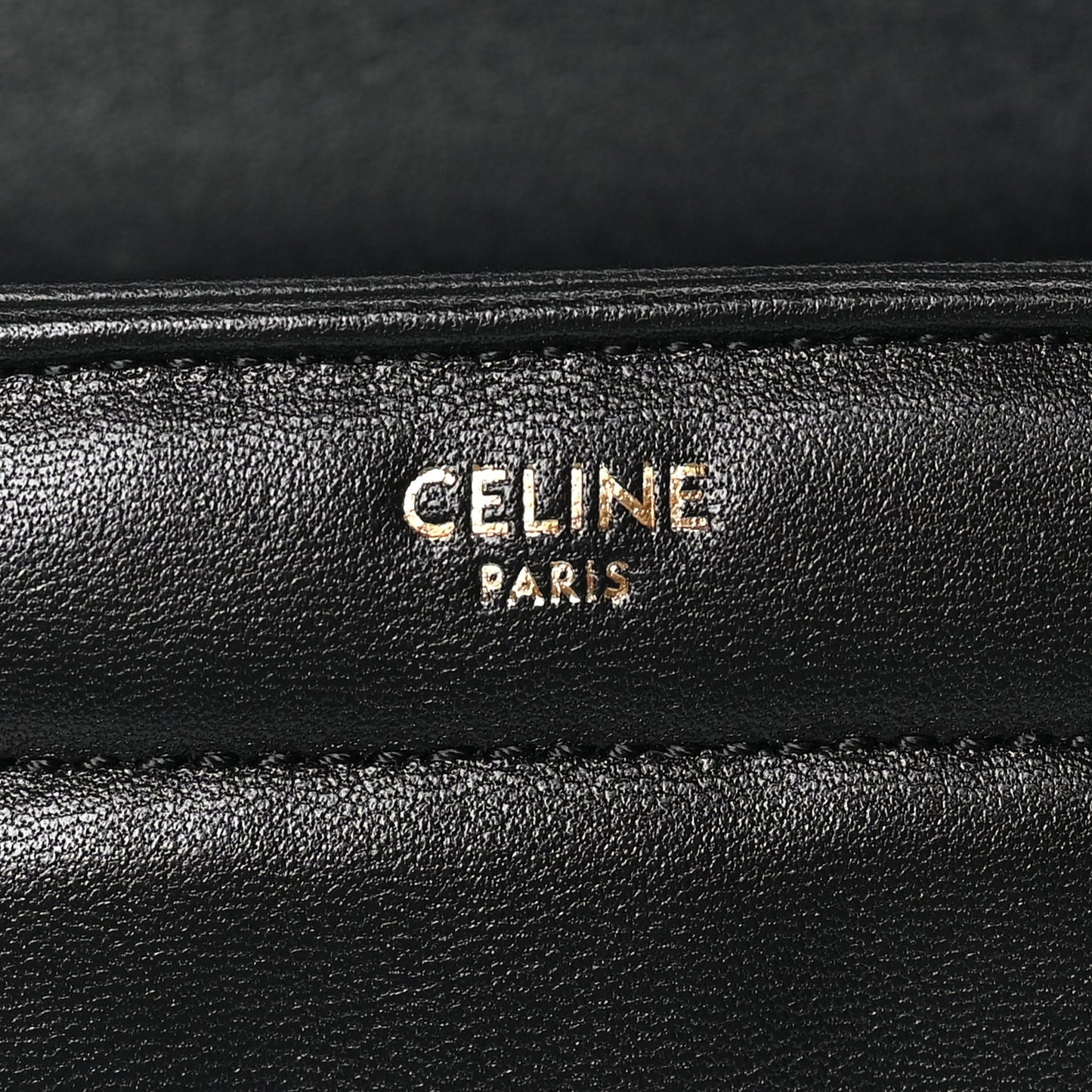 Celine Goatskin Matelasse Chain Shoulder Bag  Black