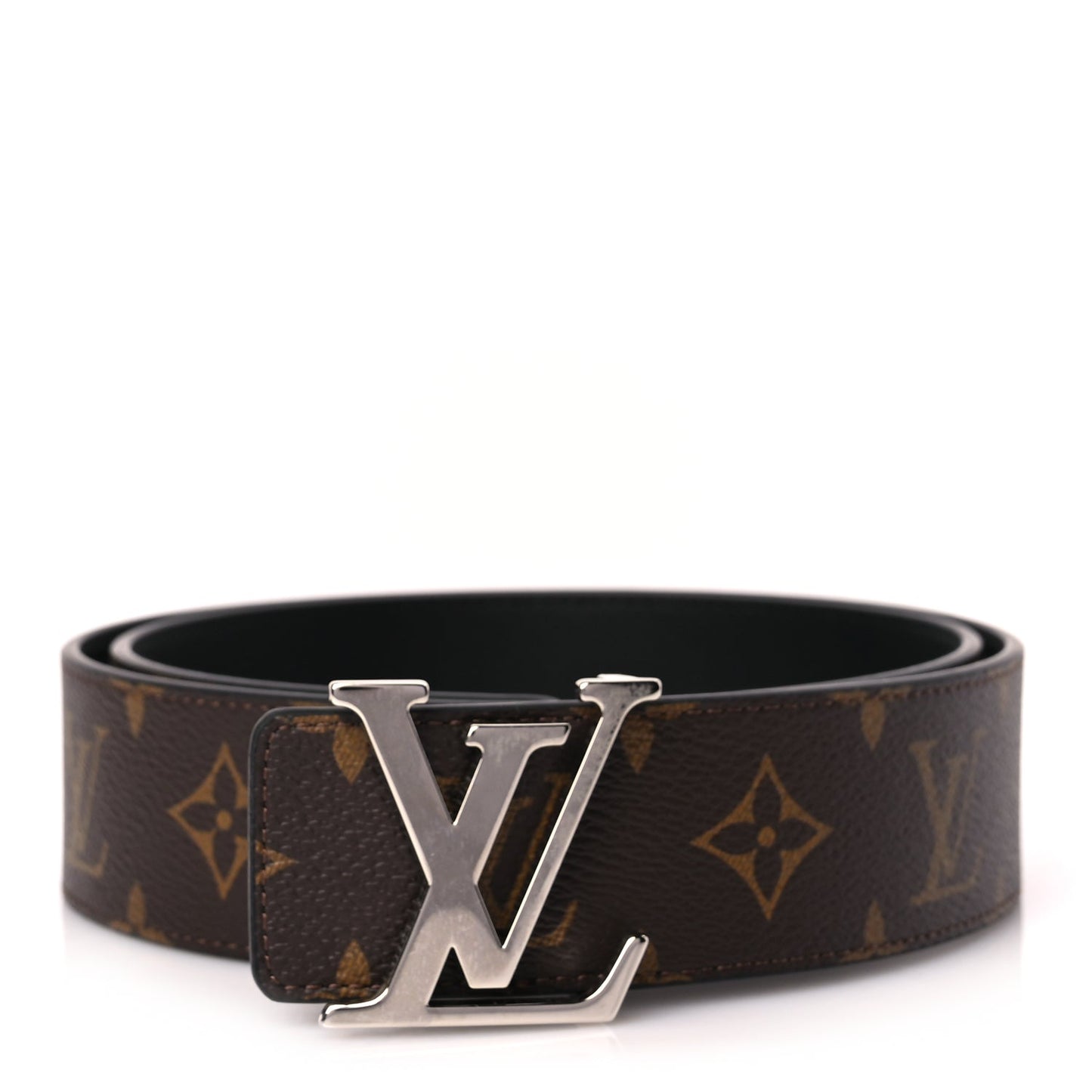 Louis Vuitton Calfskin Monogram 40mm LV Initiales Reversible Belt 80 32 Black
