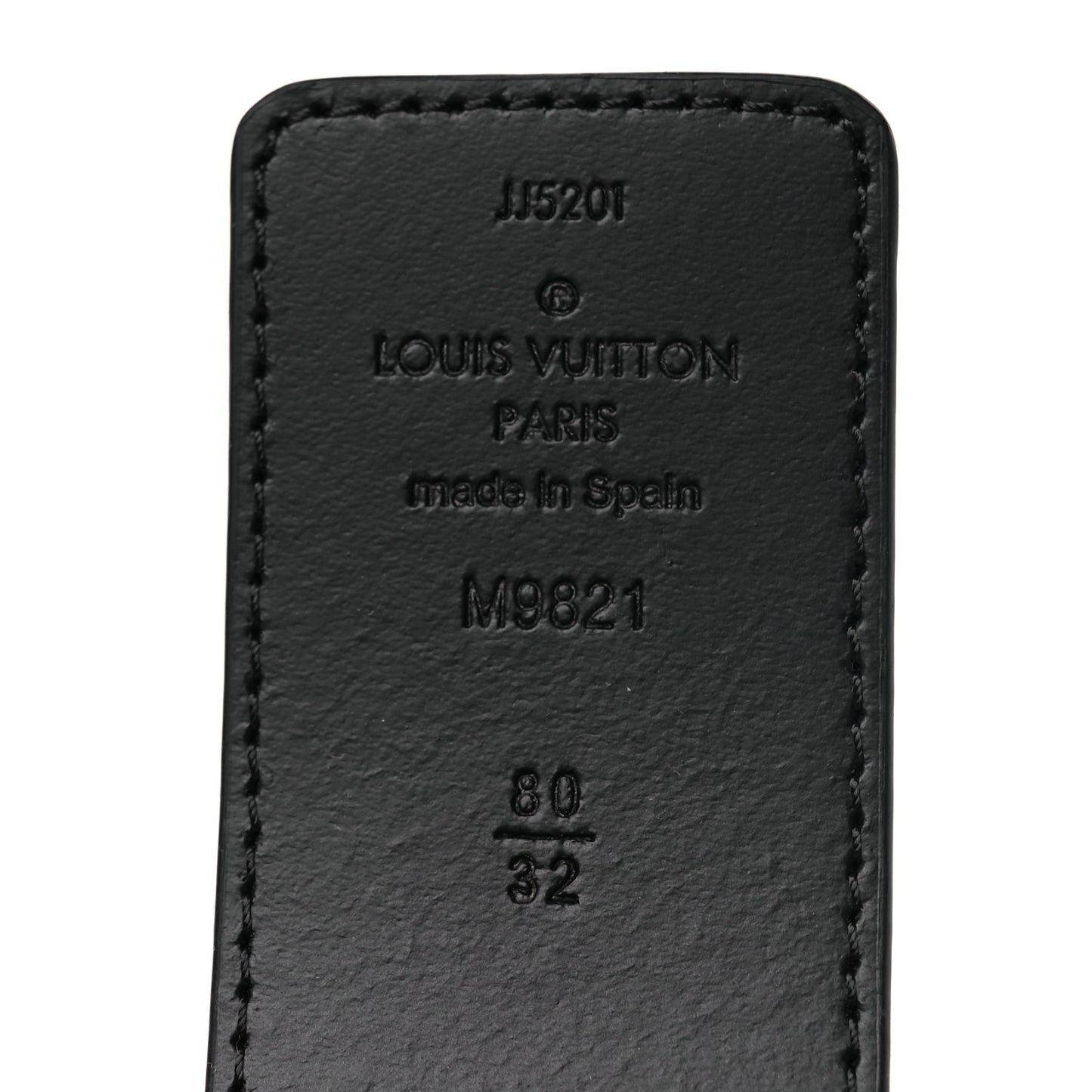 Louis Vuitton Calfskin Monogram 40mm LV Initiales Reversible Belt 80 32 Black