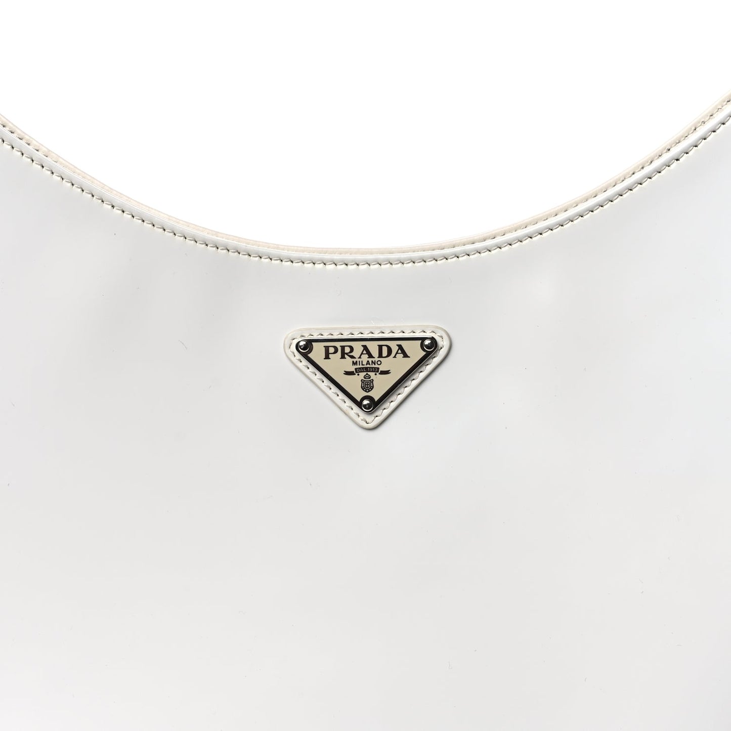 Prada Spazzolato Maxi Cleo Adjustable Strap Shoulder Bag White