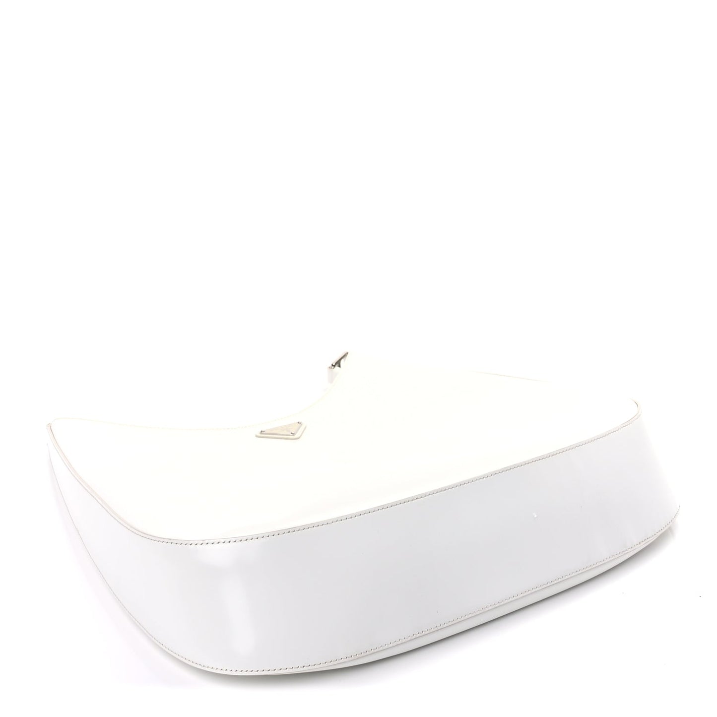 Prada Spazzolato Maxi Cleo Adjustable Strap Shoulder Bag White